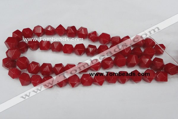 CCN663 5.5 inches 15*15mm faceted nuggets candy jade beads