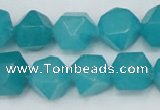 CCN668 15.5 inches 15*15mm faceted nuggets candy jade beads