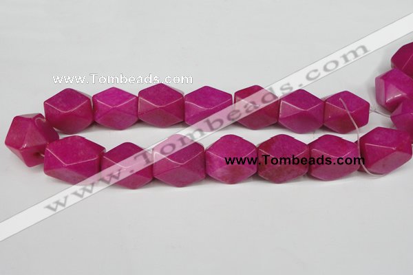 CCN672 15.5 inches 18*25mm faceted nuggets candy jade beads