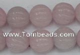 CCN676 15.5 inches 16mm carved round candy jade beads wholesale