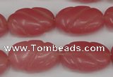 CCN681 15.5 inches 15*23mm carved oval candy jade beads wholesale