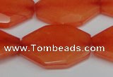 CCN690 15.5 inches 20*30mm faceted octagonal candy jade beads