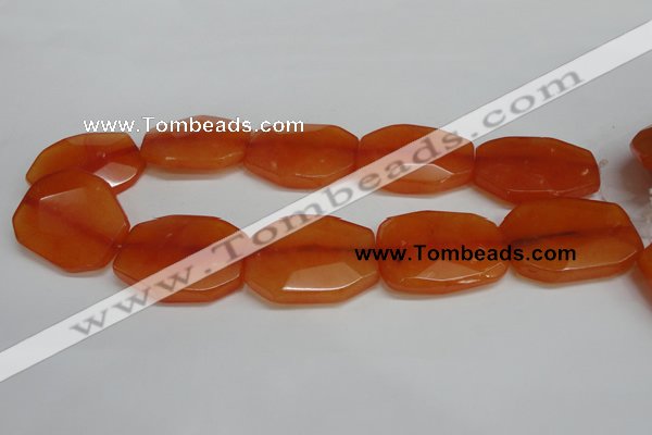 CCN695 15.5 inches 30*40mm faceted octagonal candy jade beads