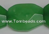 CCN697 15.5 inches 30*40mm faceted octagonal candy jade beads