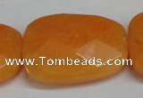 CCN700 15.5 inches 30*40mm faceted trapezoid candy jade beads