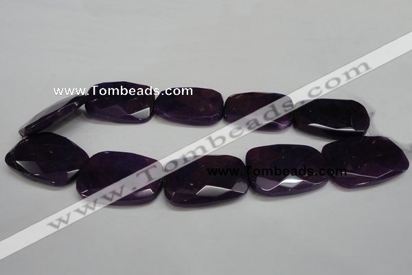 CCN707 15.5 inches 30*40mm faceted trapezoid candy jade beads