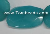 CCN710 15.5 inches 30*40mm faceted trapezoid candy jade beads