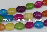CCN724 15.5 inches 8*10mm oval candy jade beads wholesale