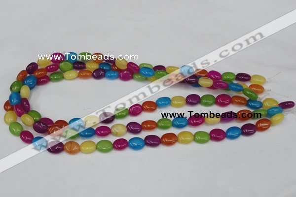 CCN724 15.5 inches 8*10mm oval candy jade beads wholesale