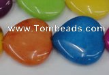 CCN729 15.5 inches 25*25mm heart candy jade beads wholesale