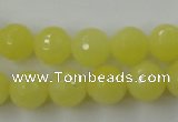 CCN759 15.5 inches 4mm faceted round candy jade beads wholesale