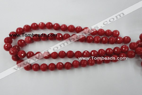 CCN790 15.5 inches 8mm faceted round candy jade beads wholesale
