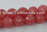 CCN821 15.5 inches 12mm faceted round candy jade beads wholesale