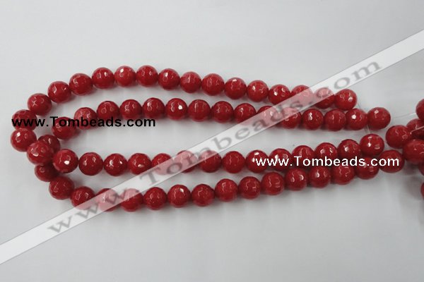 CCN824 15.5 inches 12mm faceted round candy jade beads wholesale