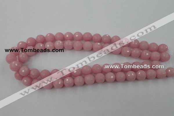 CCN837 15.5 inches 14mm faceted round candy jade beads wholesale