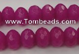 CCN906 15.5 inches 9*12mm faceted rondelle candy jade beads