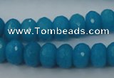 CCN910 15.5 inches 9*12mm faceted rondelle candy jade beads