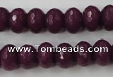 CCN911 15.5 inches 9*12mm faceted rondelle candy jade beads