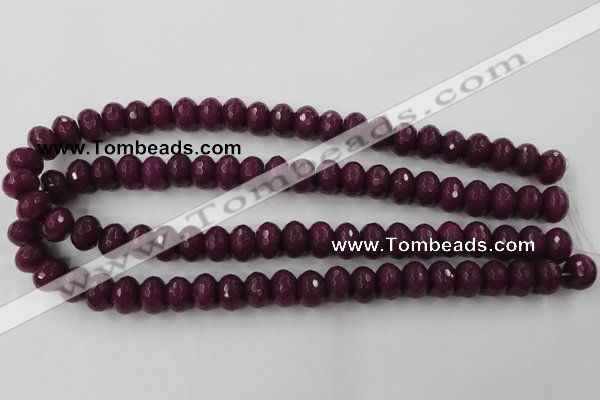 CCN911 15.5 inches 9*12mm faceted rondelle candy jade beads