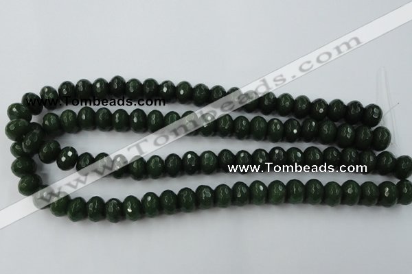 CCN913 15.5 inches 9*12mm faceted rondelle candy jade beads