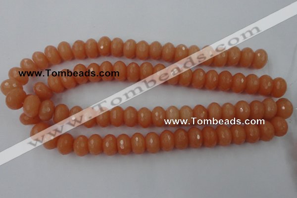 CCN917 15.5 inches 10*14mm faceted rondelle candy jade beads