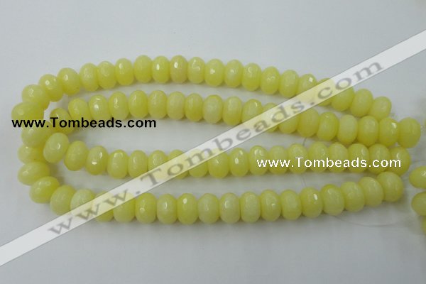 CCN919 15.5 inches 10*14mm faceted rondelle candy jade beads