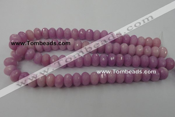 CCN920 15.5 inches 10*14mm faceted rondelle candy jade beads