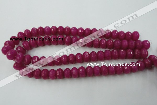 CCN921 15.5 inches 10*14mm faceted rondelle candy jade beads