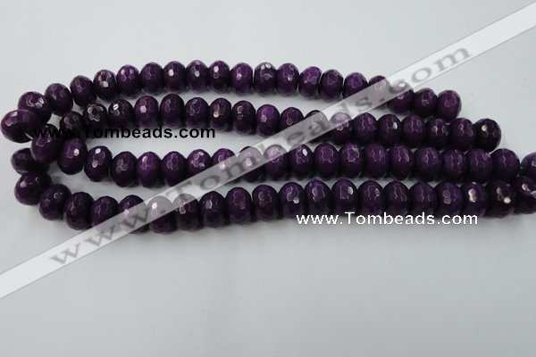 CCN922 15.5 inches 10*14mm faceted rondelle candy jade beads