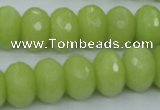 CCN923 15.5 inches 10*14mm faceted rondelle candy jade beads