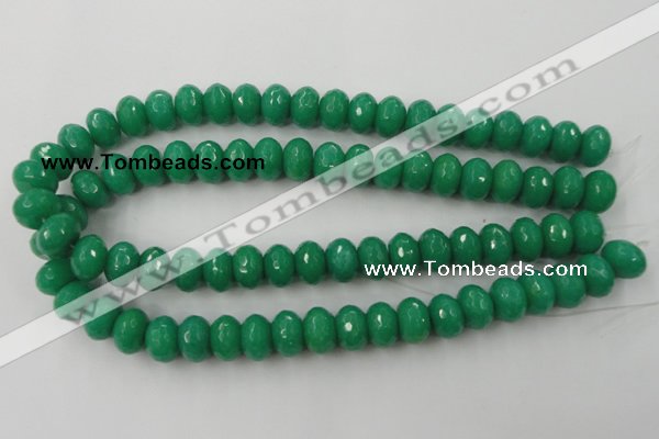 CCN924 15.5 inches 10*14mm faceted rondelle candy jade beads