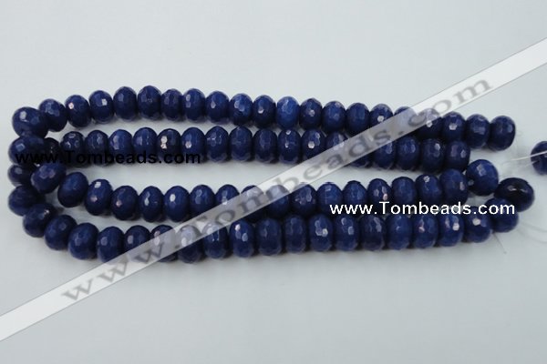 CCN926 15.5 inches 10*14mm faceted rondelle candy jade beads