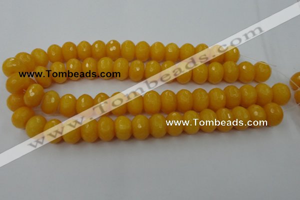 CCN933 15.5 inches 12*16mm faceted rondelle candy jade beads