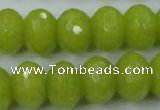 CCN934 15.5 inches 12*16mm faceted rondelle candy jade beads