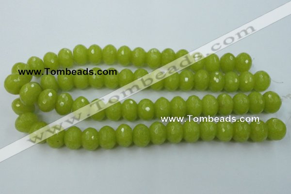 CCN934 15.5 inches 12*16mm faceted rondelle candy jade beads