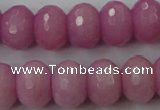 CCN939 15.5 inches 12*16mm faceted rondelle candy jade beads