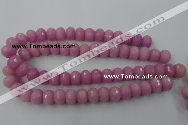 CCN939 15.5 inches 12*16mm faceted rondelle candy jade beads