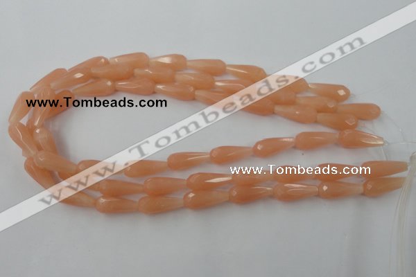 CCN974 15.5 inches 9*22mm faceted teardrop candy jade beads