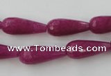 CCN975 15.5 inches 9*22mm faceted teardrop candy jade beads