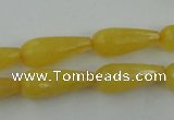 CCN977 15.5 inches 9*22mm faceted teardrop candy jade beads