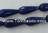 CCN979 15.5 inches 9*22mm faceted teardrop candy jade beads