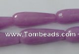 CCN984 15.5 inches 10*30mm faceted teardrop candy jade beads