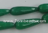 CCN986 15.5 inches 10*30mm faceted teardrop candy jade beads