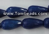 CCN999 15.5 inches 13*25mm faceted teardrop candy jade beads