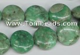 CCO112 15.5 inches 16mm flat round dyed natural chrysotine beads