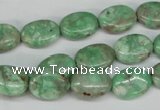 CCO117 15.5 inches 10*14mm oval dyed natural chrysotine beads