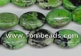 CCO136 15.5 inches 13*18mm oval dyed natural chrysotine beads