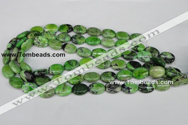 CCO136 15.5 inches 13*18mm oval dyed natural chrysotine beads