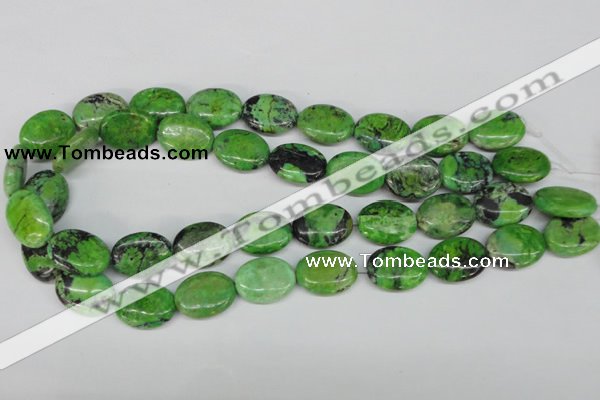 CCO137 15.5 inches 15*20mm oval dyed natural chrysotine beads