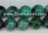 CCO145 15.5 inches 14mm round dyed natural chrysotine beads